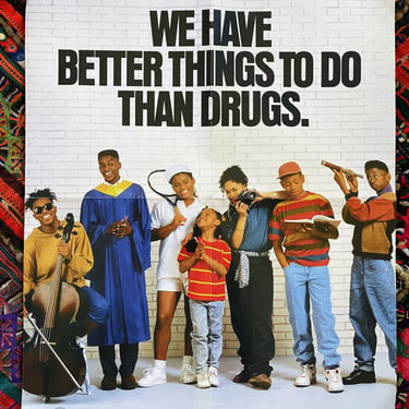 Vintage Rare Anti-Drug Campaign Poster (1992)