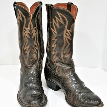 Vintage Cowboy Boots - Circa 1970s - PRE BAN - Mens 9-9.5 D  - Exotic 