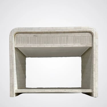 Enrique Garcel Tessellated Bone Waterfall Side/End Table, 1970