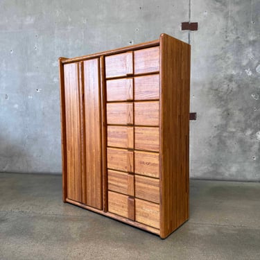 Vintage Solid Oak Gentleman's Chest Dresser
