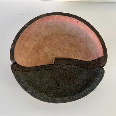 Mid- Century Judy Rustic Matte Texture Art Pottery Bowl 
