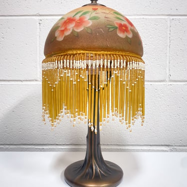 Vintage Beaded Art Deco Lamp