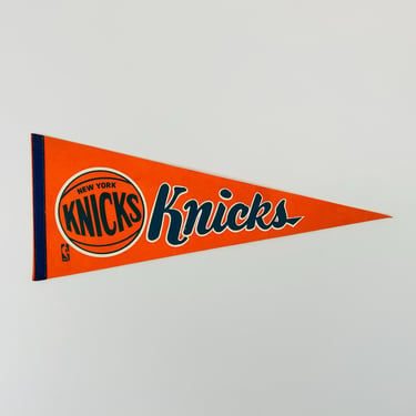 Vintage 1970s New York Knicks Pennant Full Size NBA Pennant 