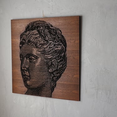 Large 4 Foot Hand Carved Feminist Art Wall Panel 