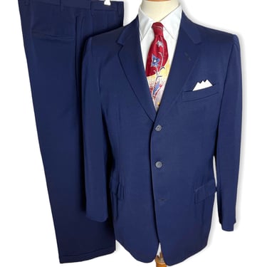 Vintage 1950s ATOMIC ERA 2pc Wool Gabardine Suit ~ 39 R ~ jacket / drop loop pants ~ Rockabilly ~ VLV ~ Elvis ~ 38 / 40 Regular 