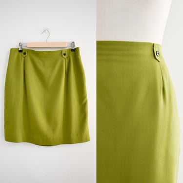 1980s/90s Chartreuse Mini Skirt 