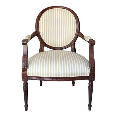 Ethan Allen Louis XVI Style Fauteuil Armchair 