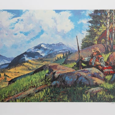 Noel Daggett, A Long Rifle Awaits, Lithograph, signed and numbered in pencil 