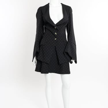 Peplum Flare Jacket &amp; Skirt Suit