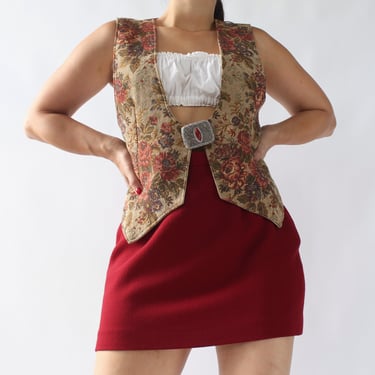 Vintage Floral Tapestry Vest