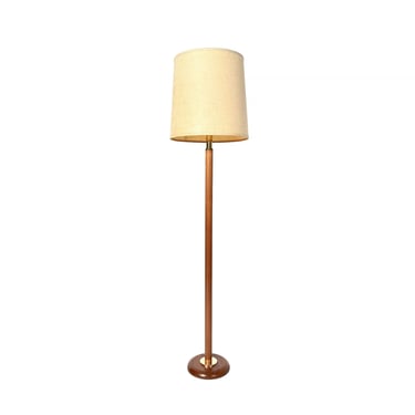 Teak and Brass Floor Lamp  Danish Modern Mid Century Modern 