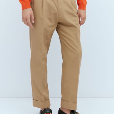 Gucci Men Cotton Gabardine Tailored Pants