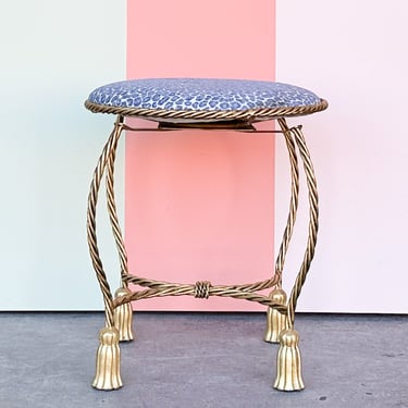 Regency Style Swivel Tassel Stool