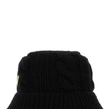 Prada Women Black Wool Bucket Hat