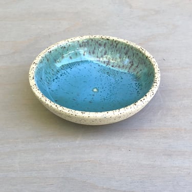 Little Ceramic Bowl - Cross Dipped Speckled Pepper with Glossy 