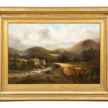 Oil on Canvas Landscape by Cyrus Buott, 1882