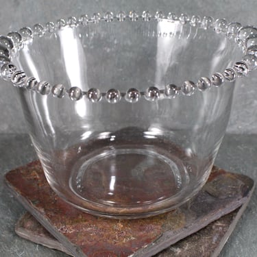 Bubble Rim Ice Bucket - Vintage Bubble Glass Large Bowl - Serving Dish - Holiday Table - Boopie Glass - Anchor Hocking | FREE SHIPPING 