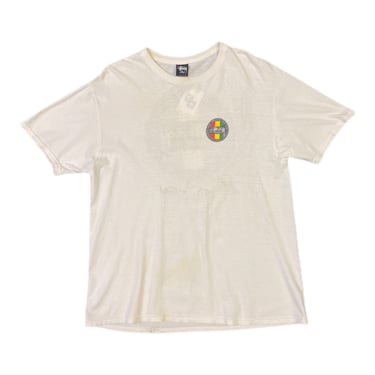 (L) White Stussy Designs Rasta T-Shirt 031122 JF