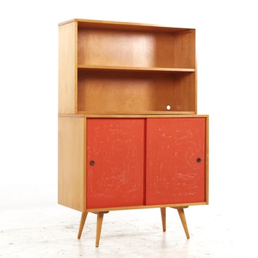 Paul McCobb for Planner Group Mid Century Sliding Door Credenza with Hutch - mcm 
