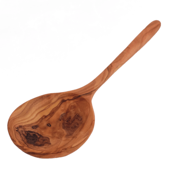 Deep Olive Wood Serving Spoon