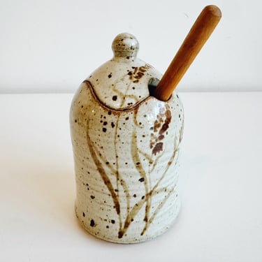 Stoneware Honey Pot