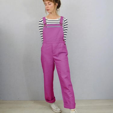 Dark Pink Workwear Dungarees 