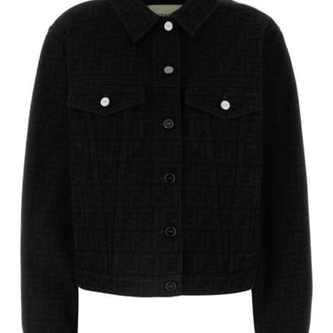 Fendi Women Black Denim Jacket