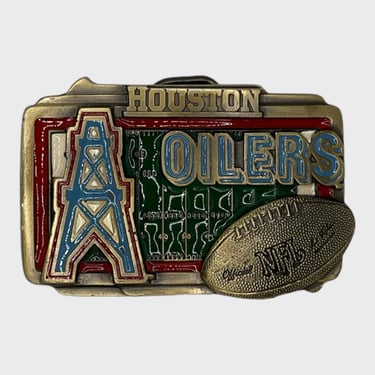 1980s Houston Oilers Belt Buckle