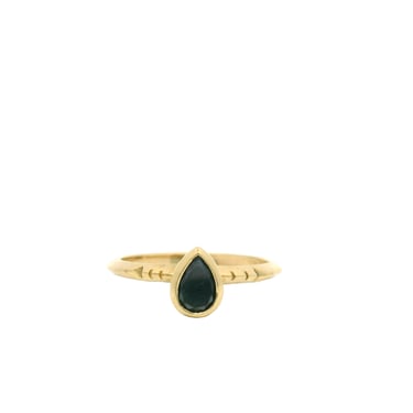 SECONDS JEWELRY: .30 ct. Black Diamond Teardrop Solitiare