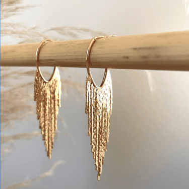 Eryn Feathered Fringe Earrings