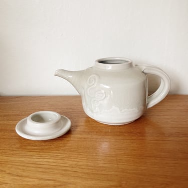 Stone Gray Ceramic Glazed Teapot