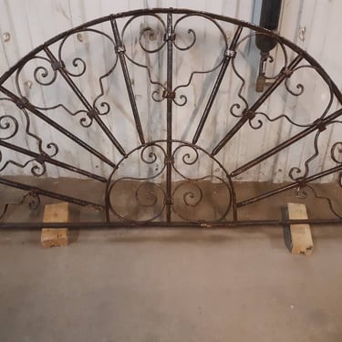 Antique French iron overdoor 