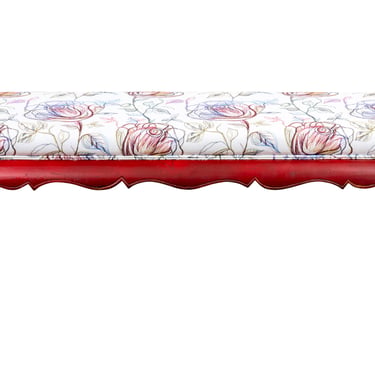 French Upholstered Lacquered Bench