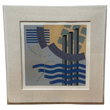 &quot;Shapes of der Strand&quot; Hard Edge Lithograph