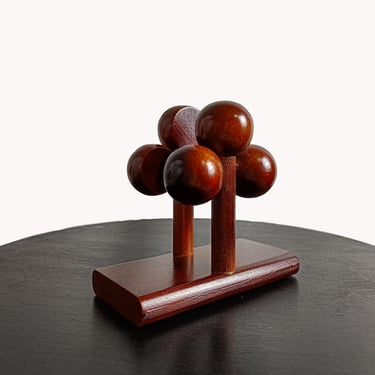 Aarikka 1980 Wooden Spheres Napkin Holder - Finnish Vintage 