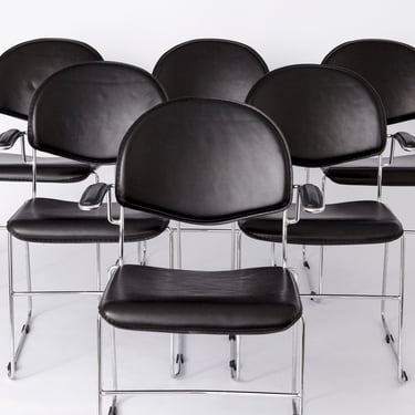 Set of 6 cantilever chairs vintage 1980s 