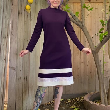 Vintage 1960’s Purple Long Sleeve Dress 