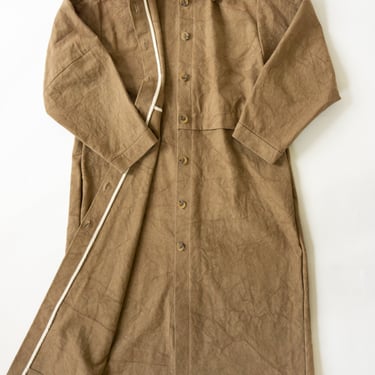 Canvas Trench Coat in Mud
