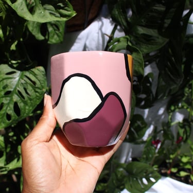 Small multiface Planter | Ceramic Pottery | Design-Pynk Sand 