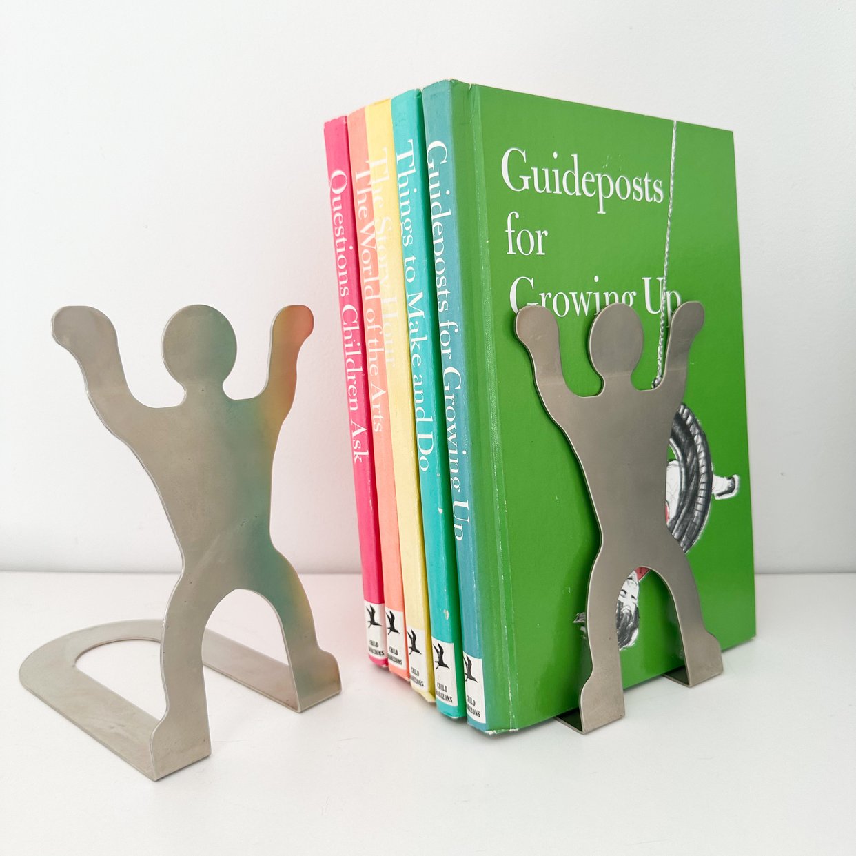Vintage Xonex Stick Men Silver Metal Bookends, Post | Phineas Street ...