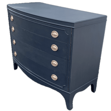 1940’s Hepplewhite Lowboy Dresser in Black