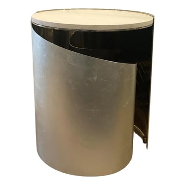 Caracole Modern Silver Leaf Nautilus Side Table