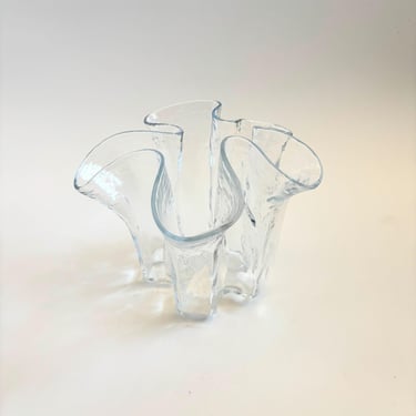 Muurla Finland Glass Handkerchief Vase 