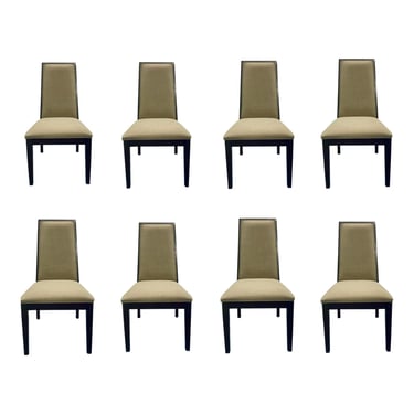 Modern Light Brown High Back Dining Chairs Set of 8