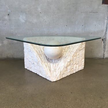 Post Modern Tessellated Maltan Stone Coffee Table