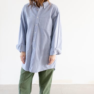 Vintage Light Blue Button up Shirt | Unisex Brooks Brothers 100 Cotton Work Studio Tunic | XL XXL | BB2 