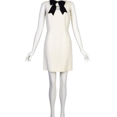 Moschino Cheap and Chic Vintage 1996 'Dress Form' Trompe L'oeil Dressmaker's Form White Black Mini Dress