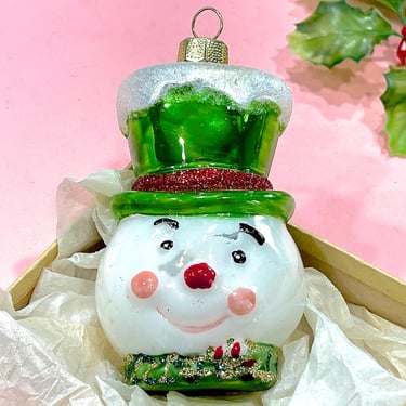 Snowman Christmas Ornament - Holiday Ornament - Christmas Tree Decoration - Xmas 