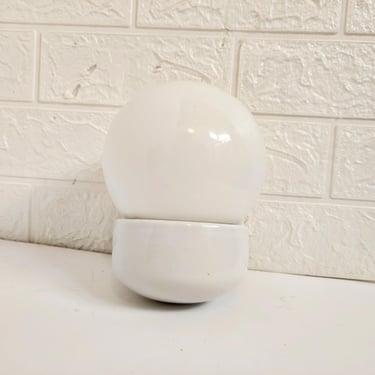 Vintage Small Wall Sconce/Vintage Wall Lamp/ Old White Bauhaus Lamp  / 60s Lamp / Mid Century Modern / Retro Lamp / Industrial Lightning 