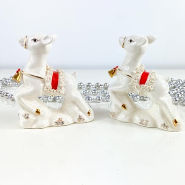 Napco ビンテージ　お里がえり　50s 当時物 Vintage 1950s Napco Japan Spaghetti Trim Reindeer, Kitschy
